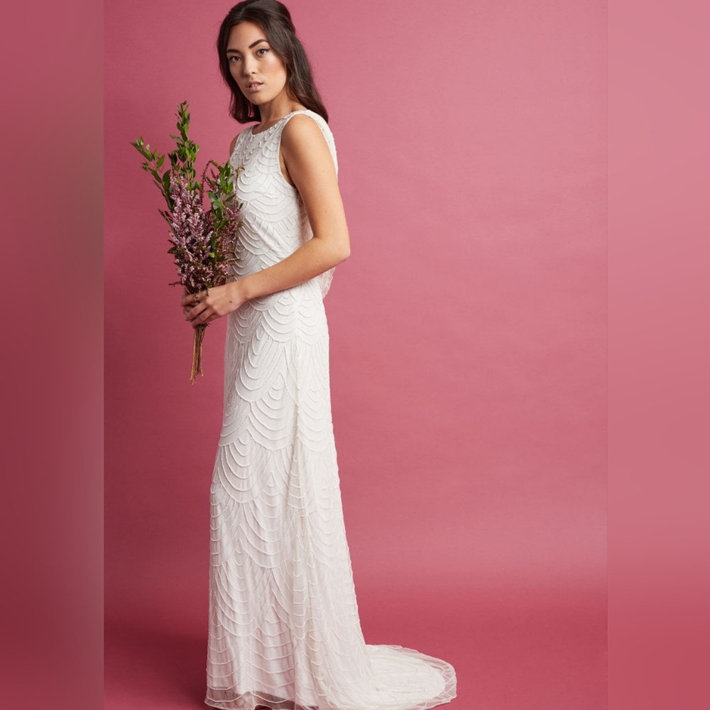 Modcloth Graceful Grandeur NIP New Still In Package Size XL Ivory Wedding Dress